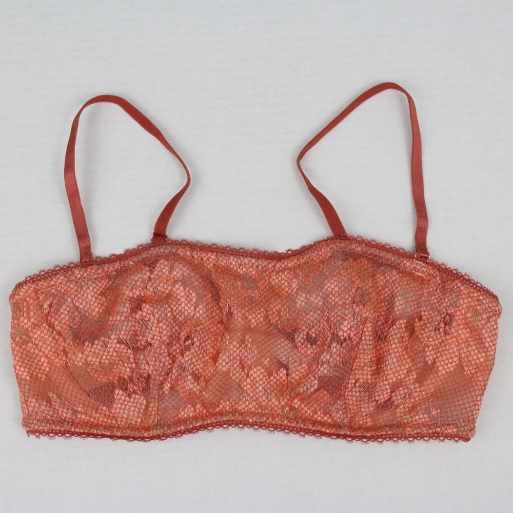 Victoria's Secret Floral Underwire Lace See Through Bralette Bra Size 34C NWT